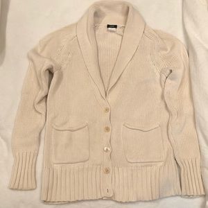 J Crew creamy cowl neck cardigan sweater